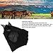 Estink Horse Fly Mask with Ears Horse Face Mask with Ears Horse Mesh Fly Mask Protection 60% Proof Breathable Stretchable for All Horses Arab Cob (Black)