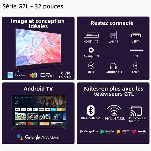 CHIQ L32G7L TV 32 pouces Android 11 HDR10 - photo 3