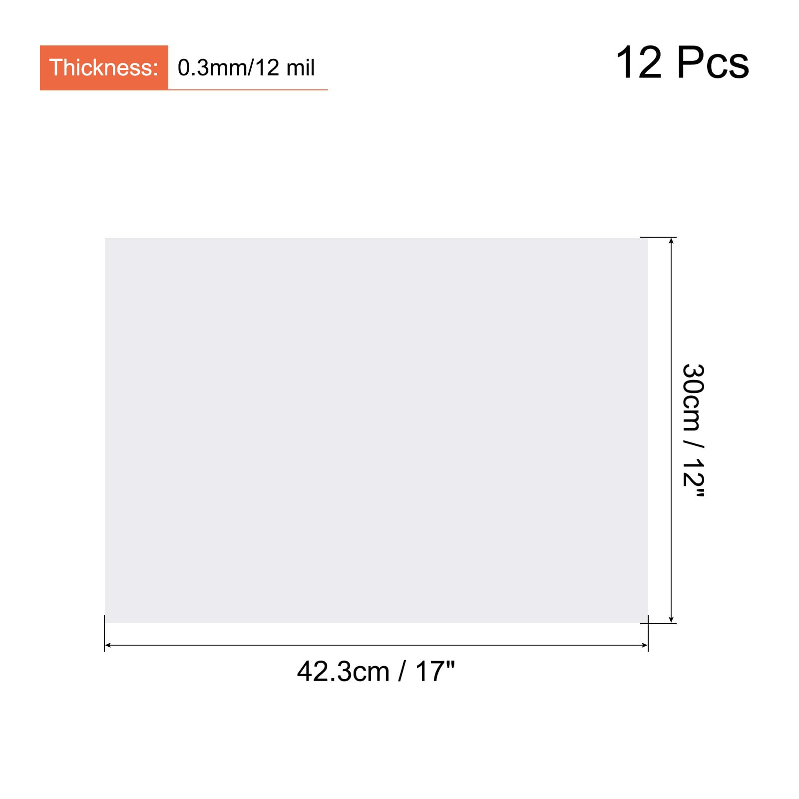QUARKZMAN 12 Hojas de Laminado Autoadhesivas A3 Transparentes de 30x42.3cm para Fotos y Documentos, sin Necesidad de Máquina