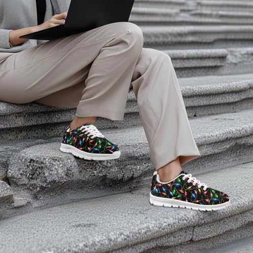 Jeiento American Flag Shoes Men's Fashion Sneaker Sports Running Shoes Causal Travel Walking Flat Shoe Breathable 5