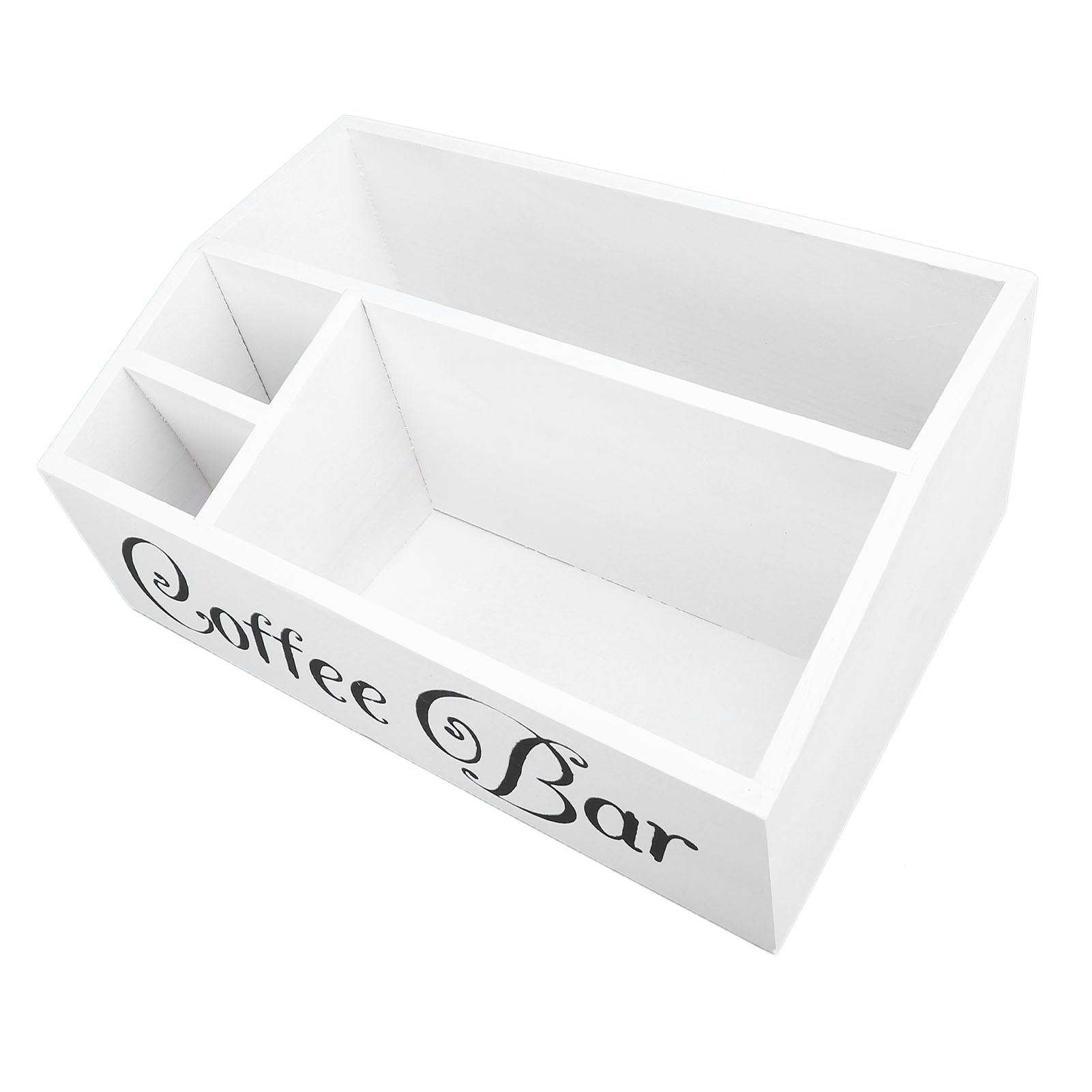 Décoration Cuisine élégante Organisateur Café En Bois Noir - Range Dosettes, Tasses Et Sucres - Pour Cuisine Ou Bureau Range Dosettes Café