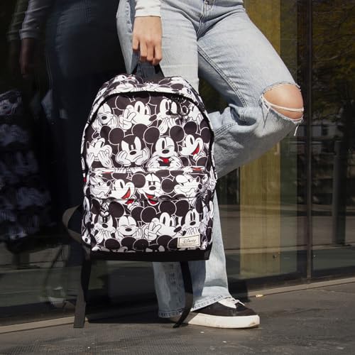 Sac à dos Mickey Mouse noir grand compartiment mode urbaine HS Fan - 4