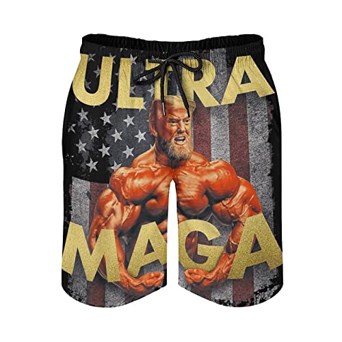 Board Shorts Ultra MAGA Swim Trunks Lightweight and Quick-Drying Beach Shorts XXL