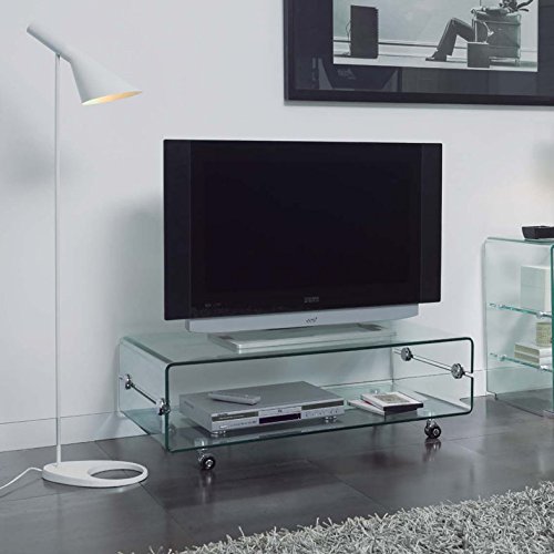 Mesas de Televisión de Cristal : Modelo BILBO de 100x35x50