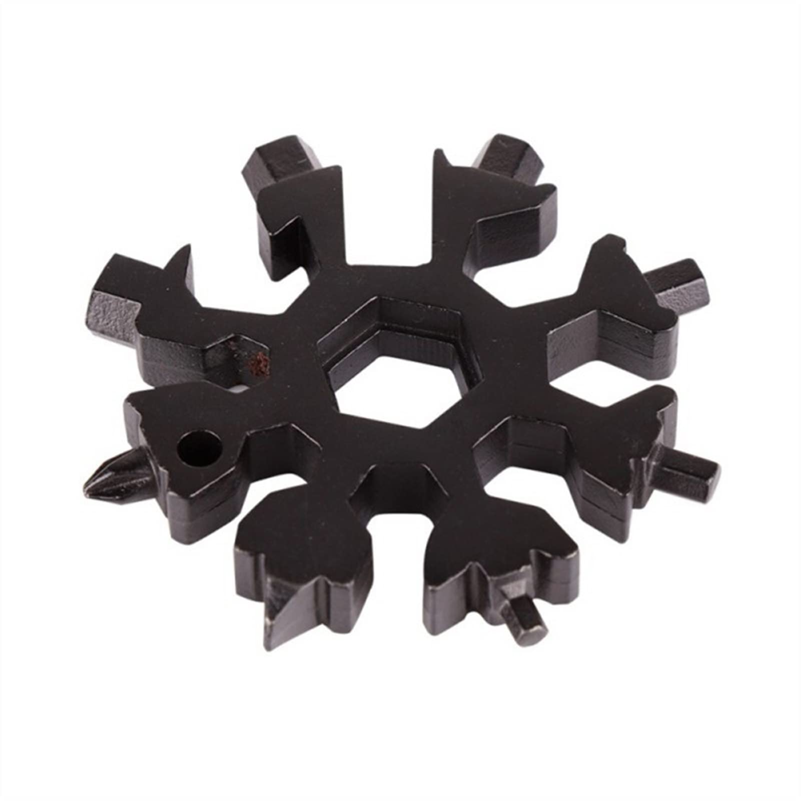 Schneeflocken-Schraubenschlüssel, Schneeflocken-Multitool, Schraubendreherschlüssel(Black)