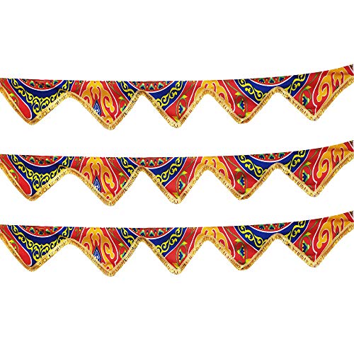 Tissu Khayameya traditionnel rouge aux finitions soignées pour l'Aïd et le Ramadan