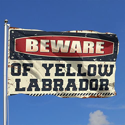 Drapeau Labrador jaune 152x244 cm pour décoration de cave à bière et extérieur - 2