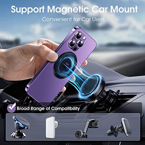 CASEKOO [All in 1] Suporte de couro vegano para celular MagSafe [design ergonômico] para celular e c