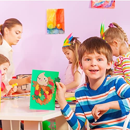 LAMEK 12 Igel Bastelsets für Kinder Herbst Kreativsets zum Basteln Kreative – Ansicht 3