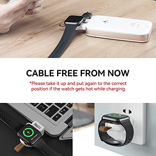 Newdery Charger For Apple Watch Portable Iwatch Usb Wireless Charger, Travel Cordless Charger With Light Weight Magnetic Quick Charge For Apple Watch Ultra Series 8 7 Se 6 5 4 3 2 1, White #TOP4