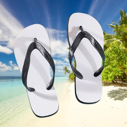 Muka Sublimation Blanks Sandals, Bulk Flip Flops for Weddings, Party, Beach Vacation Essentials, 10 Pairs2