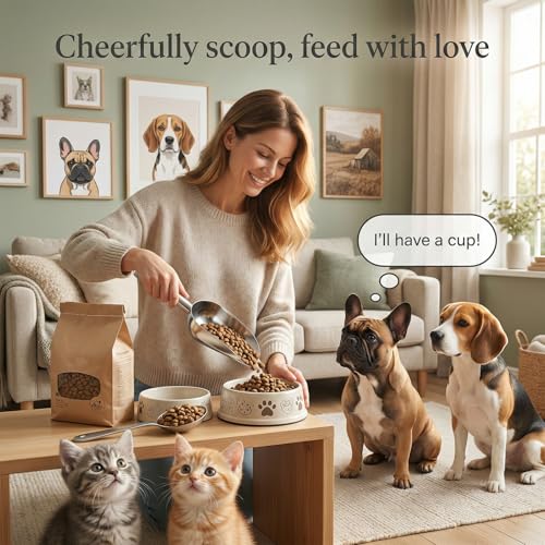 Cuchara para comida de perro y gato de acero inoxidable miniatura 6