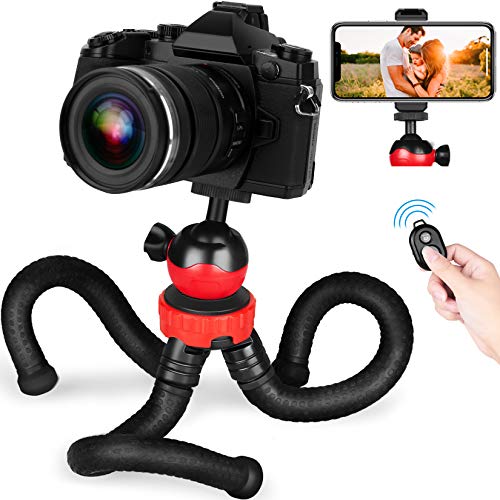 Handy Stativ, GooFoto Flexibel Stativ für Smartphone mit Fernbedienung, Wasserdicht Tripod, Kamera Stativ, Mini stativ für iPhone, Samsung, Huawei,