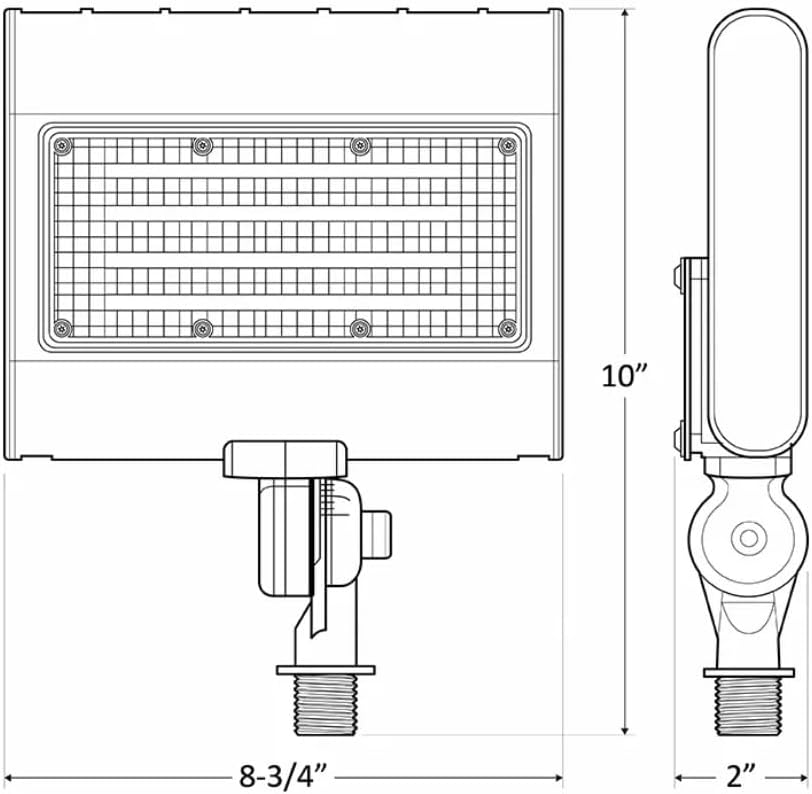 Westgate LFX-MD-15-50W-50K-KN LED Flood Light with 1/2" Knuckle, Flood Lights Outdoor, LED Light with Die-Cast Aluminum Housing, Optic Lens Type III, IP65, 15W/20W/30W/50W, 6320lm, 3000K/4000K/5000K
