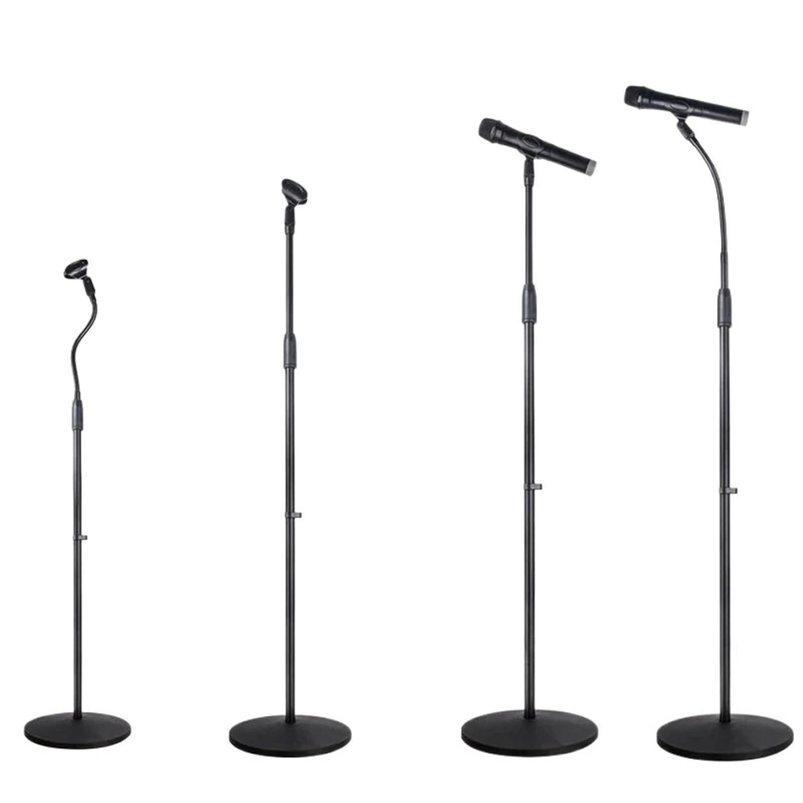 Supporto Per Microfono Clip for supporto for microfono Supporto for for cantante retrattile con base a disco verticale portatile da palco