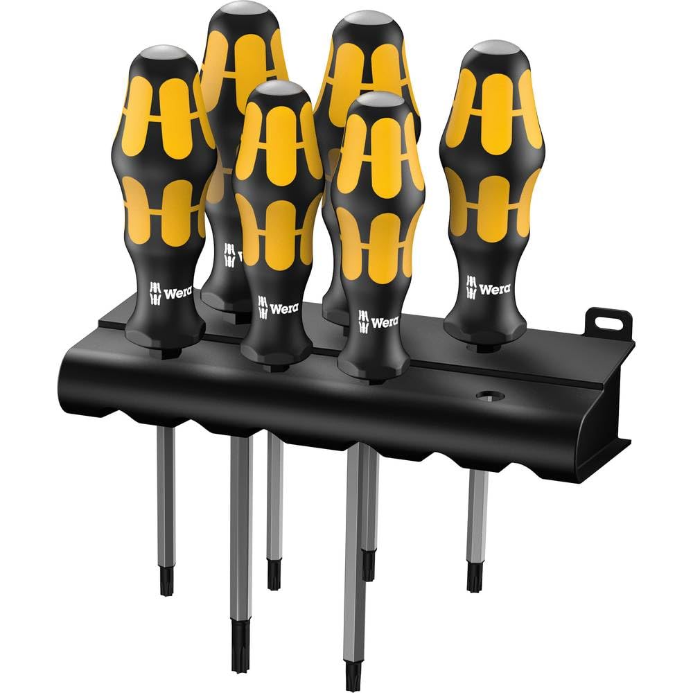 Wera, 977/6 TORX Assortimento di giraviti Kraftform; il giravite-scalpello della Wera + rack, 6 pezzi