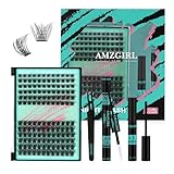 AMZGIRL LASH Midnight Kit d'extension de cils à faire soi-même, 144 pièces Kit de colla...