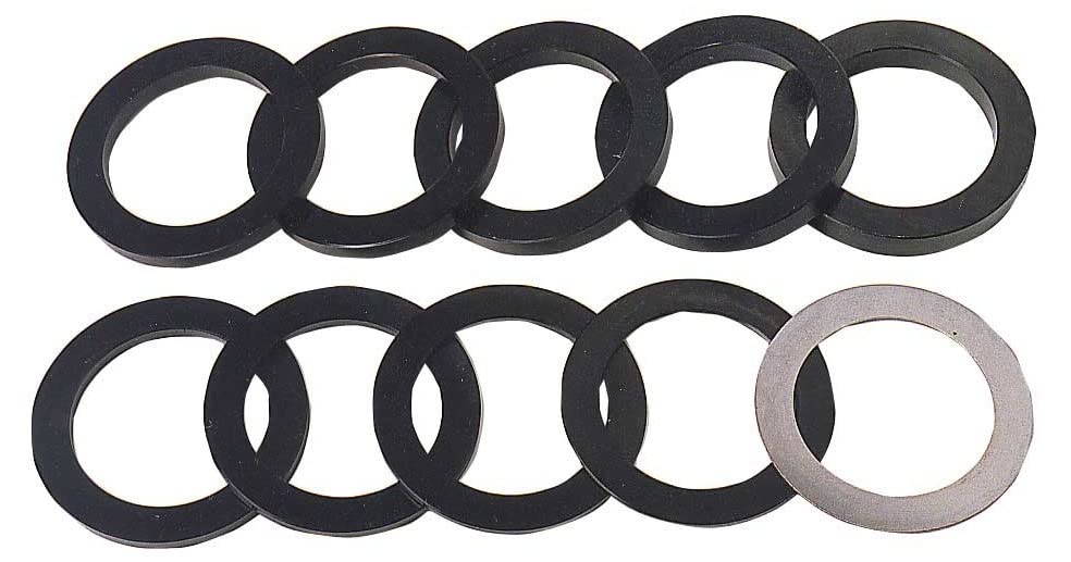 Jeu de 10 bagues épaisseur 1 à 10 mm alésage 50 mm Leman