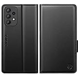 CASBST for Samsung Galaxy A23 5G/4G Case, Kickstand Flip Leather Wallet Book Case with Card Slots Shockproof Magnetic Closure Protective Phone Case Cover Compatible with Samsung A23 - Black - Image 1