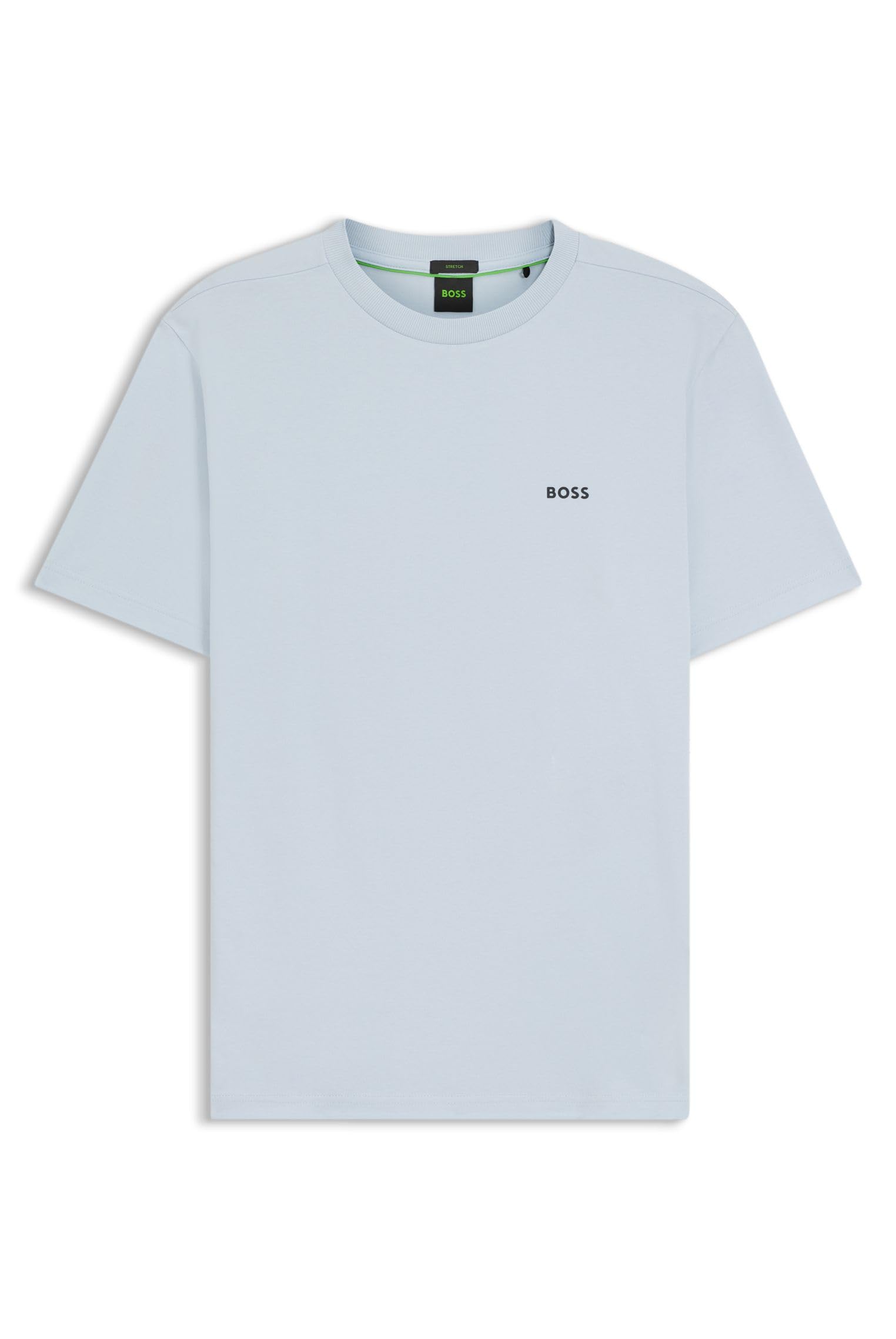BOSS Mens Tee Stretch-Cotton T-Shirt with Logo Detail