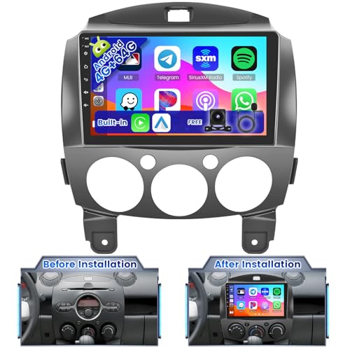 Ohradio 4+64G Android 2 DIN Autoradio für Mazda 2 2007 2008 2009 2010 2011 2012