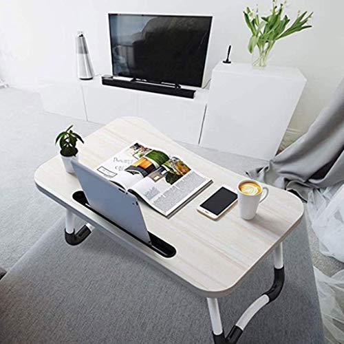 Verstellbarer Laptop-Schreibtisch, faltbares Sofa-Frühstückstablett, Notebook-Computerständer zum Lesen und Schreiben - Weiß