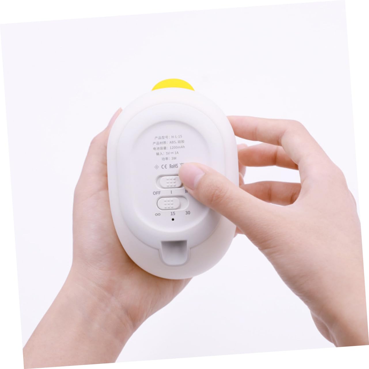 LIFKOME Luz Nocturna Recargable USB de Silicona Color Blanco 3w para Hogar | Diseño Cartoon, Control Táctil, 1200mah, Adorno de Escritorio, Uso Doméstico