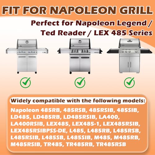 Image of Grease Tray Replacement for Napoleon Legend LEX 485 485RSIB Series Grill Replacement Parts, Grill BBQ Drip Pan Tray for Napoleon N010-0501-M01 N010-0501-M05 Grill Grease Catcher Accessories