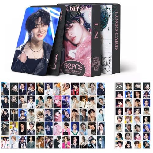 MeiYiYou 60PCS Stray Photocards,Personal Lomo Cards Postcards with 32PCS Stickers for Collection(I.N-Silvery)