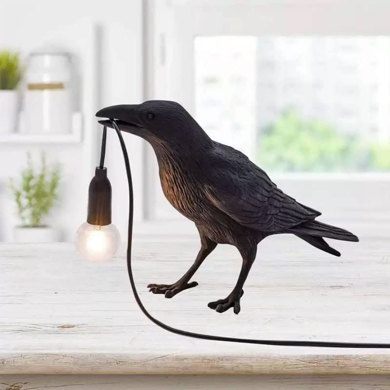 Crow Table Lamp, Raven Desk Lamp, Art Table Limited Edition