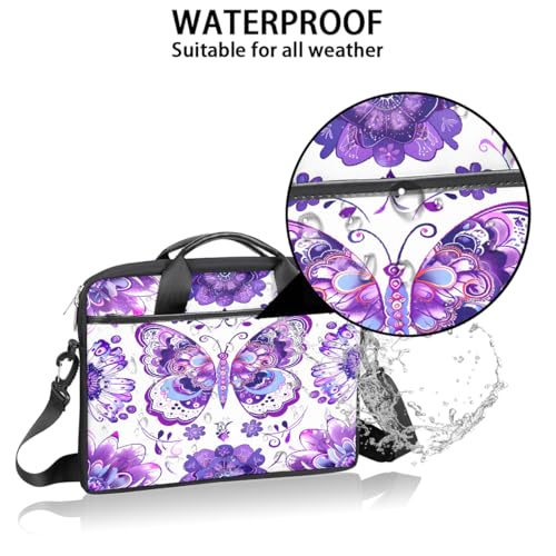 Bolsa para portátil Mandala Butterfly Flowers 15" miniatura 3