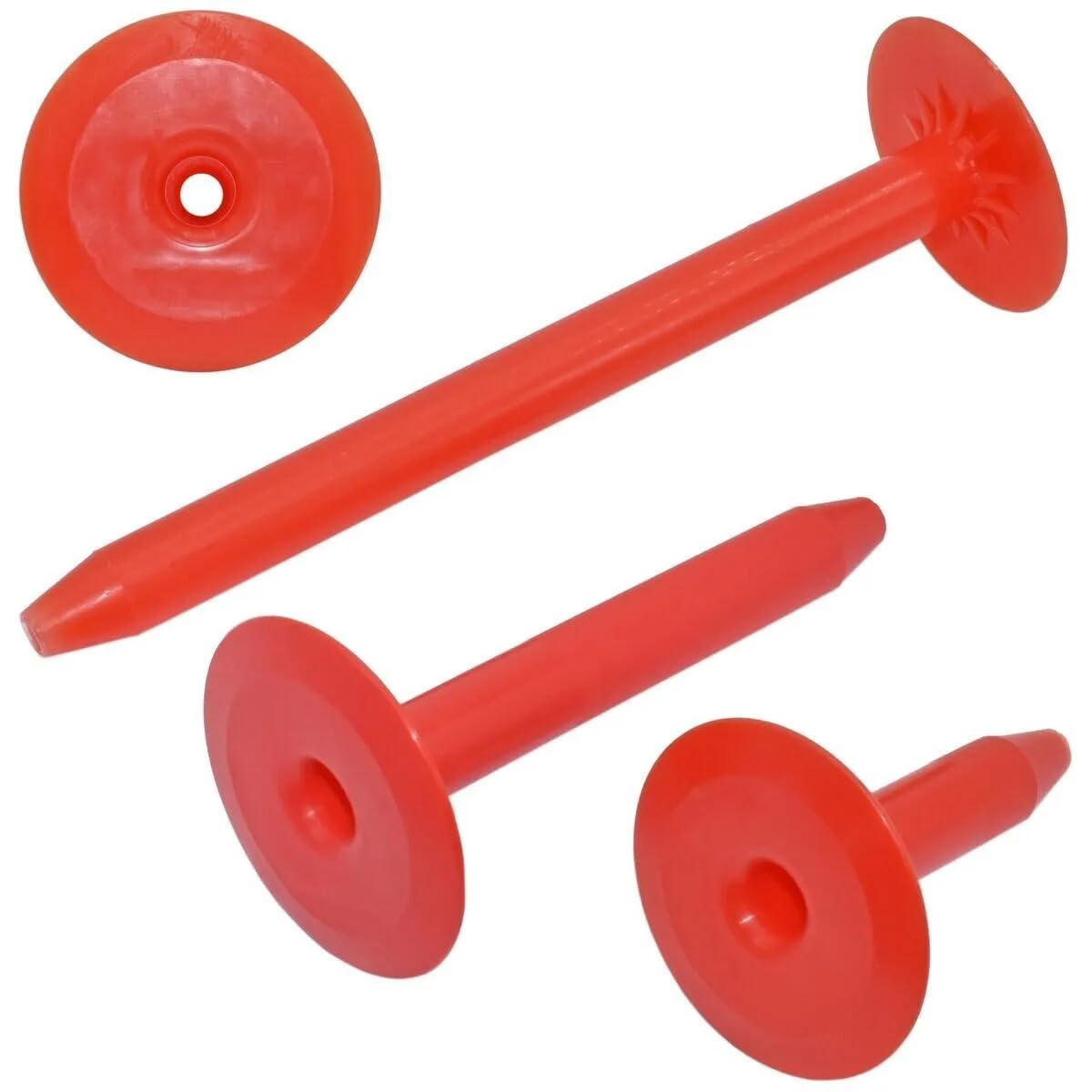 Pack of 100-50mm Ø x 65mm Recess Stem - Warm Flat Roof Deck Insulation Retaining Washers For Use With Reduced Head 4.8mm Diameter Screws