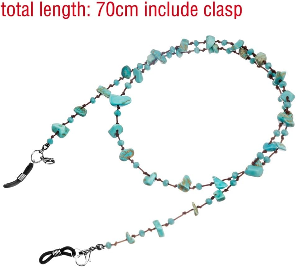 Irregular Beads Charm Reading Sunglasses Lanyard Strap Necklace Eyeglass Chain Cord