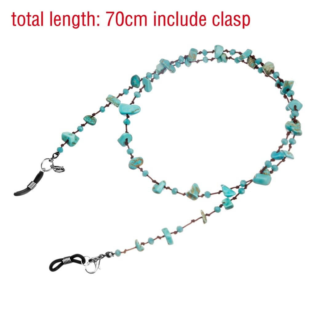 Cuentas Azules Irregulares Encanto Lectura Gafas de Sol cordón Correa Collar anteojos Cadena cordón(3-Pack)
