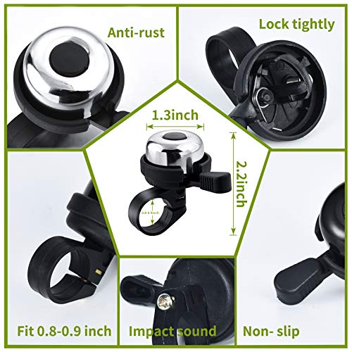 Ornalry Bicycle Accessories 4 PCs Include Bike Rearview Mirror, Rechargeable Bicycle Light Set - Front Headlight and Back Tailight, and 1 Bike Bell Brass (with 2 USB Cable) - Thumbnail 4
