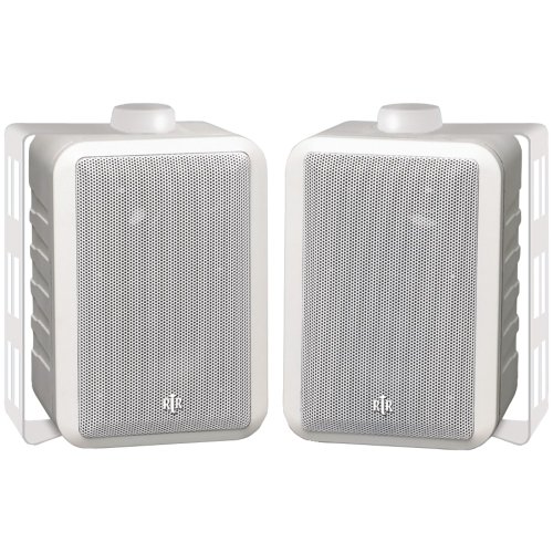 BIC AMERICA RTRV44-2W 4" RtR Series Indoor/Outdoor 3-Way Speaker Pair (White)