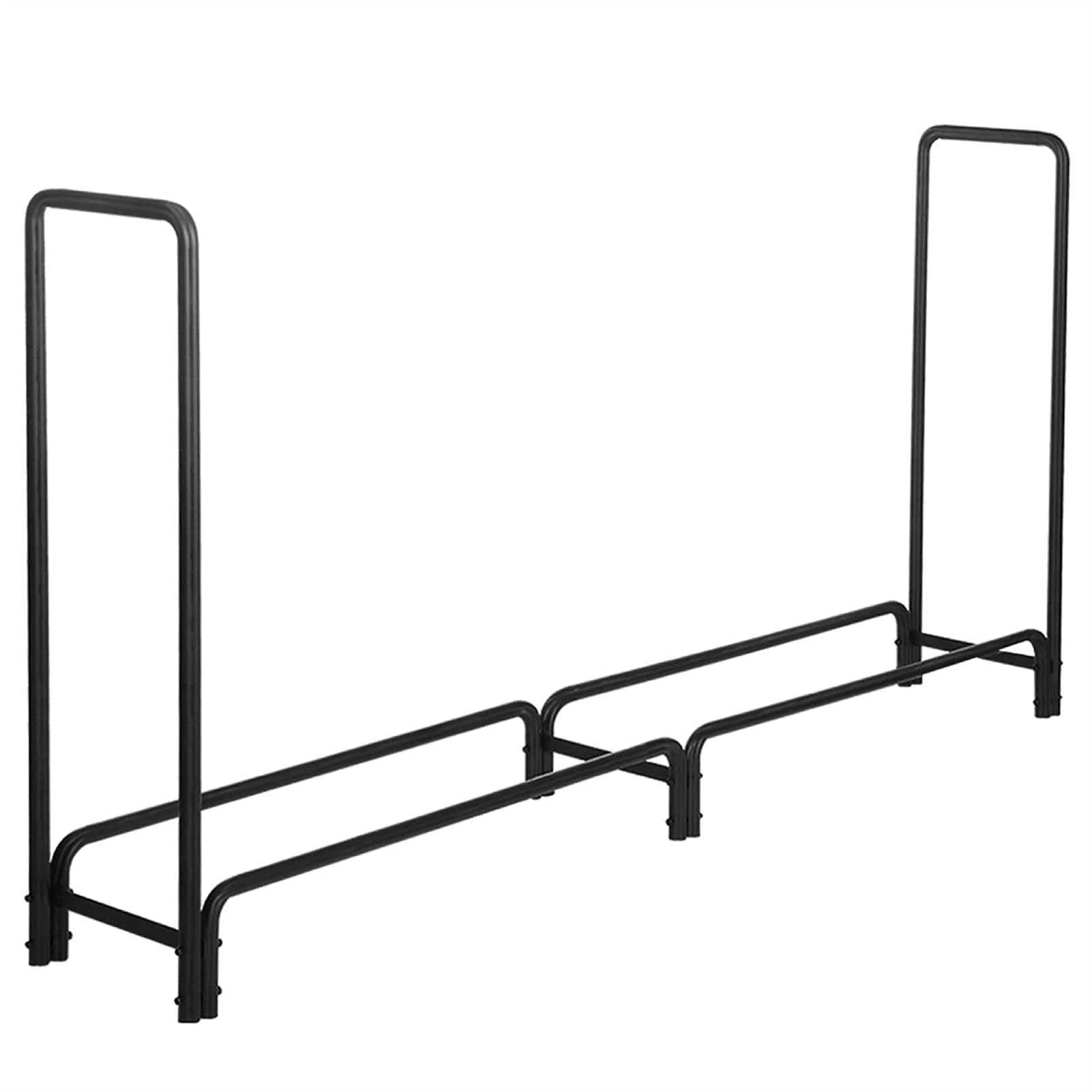 Portalegna da ardere in metallo nero, per esterni/interni, per una nizzazione efficiente della legna da ardere, elegante per casa e magazzino
