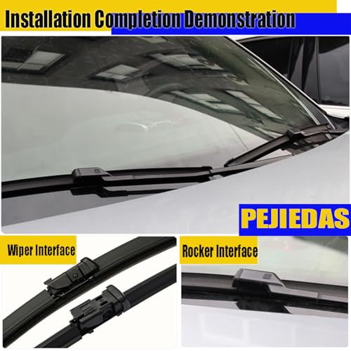 Image of 2 x OEM Quality Wiper Blades for Mazda CX-5 CX-9 2017 2018 2019 2020-2025, OE Genuine Style (24 inch + 18 inch Front Wiper Blades)