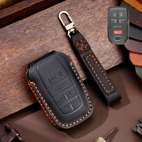 Funda para llavero de coche Toyota Sienna que evita el desgaste de los botones de piel