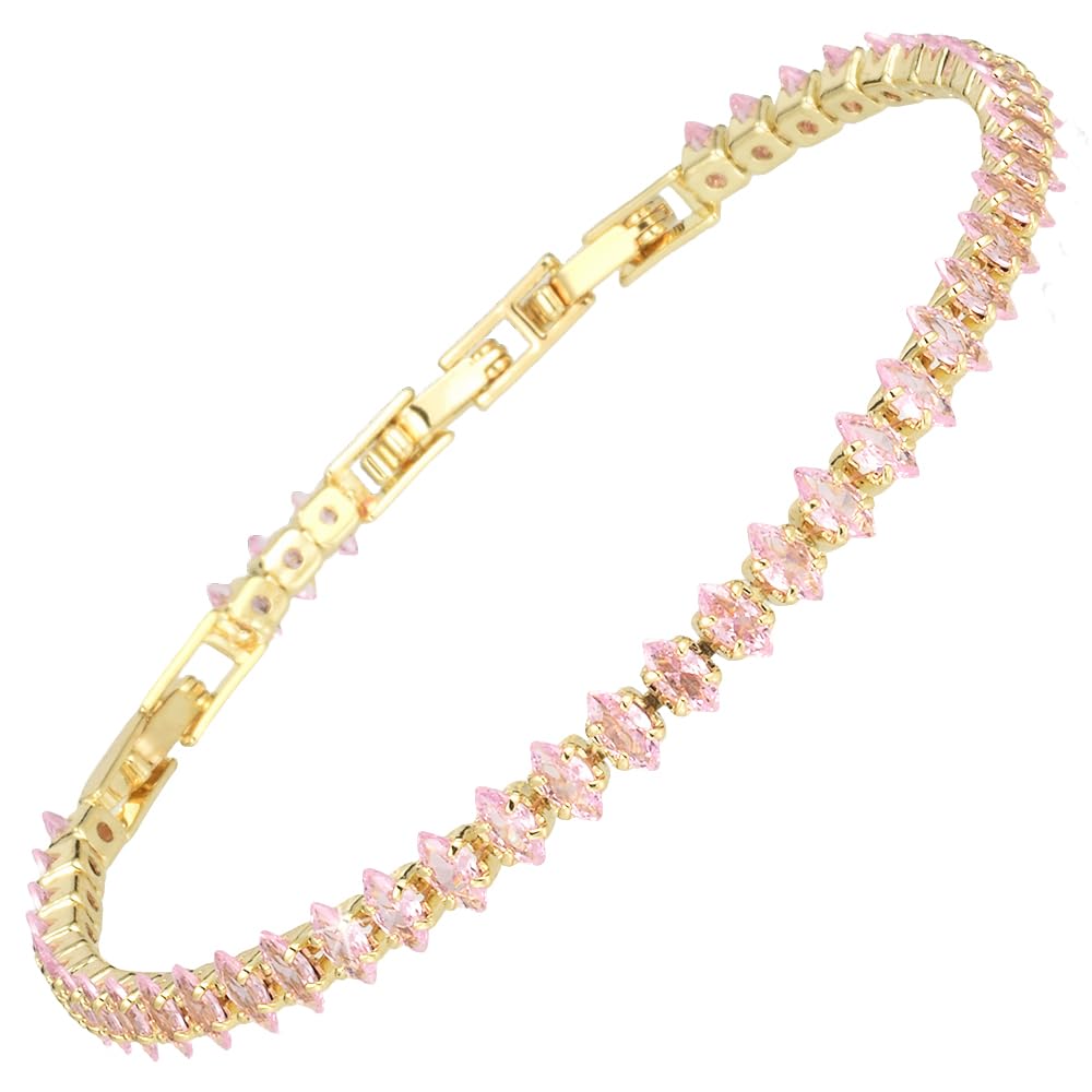 RIZILIA Not-Your-Basic Minimalist to Statement CZ Tennis Bracelet for Women