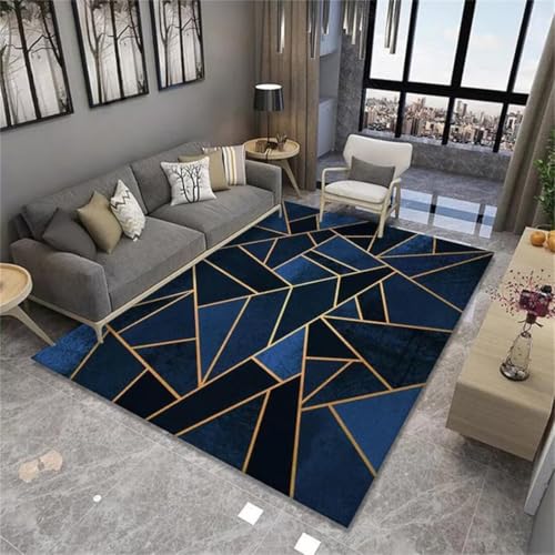 Tapis moderne durable bleu et jaune pour protéger vos sols - 2