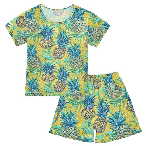 Pineapple Fruit Pajama Set Pajamas Sleepwear Nightwear Loungewear Clothes Set B04043113