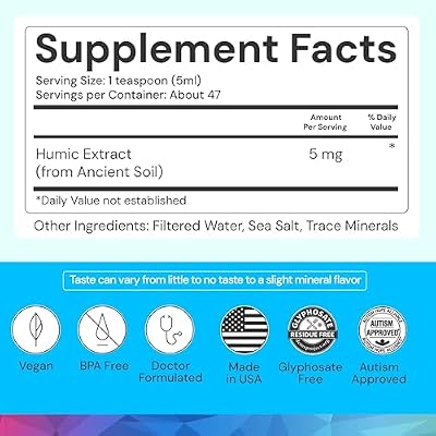 ION* Intelligence of Nature Gut Support Liquid Supplement - Gut & Digestive Health Liquid Drops, Cleanse & Detox with Humic Extract for Women & Men, Adults & Kids 4+ 8 fl oz (Pack of 1)