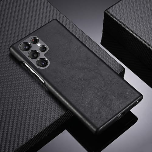 Étui de téléphone en cuir Samsung Galaxy S23 Ultra housse noire S22