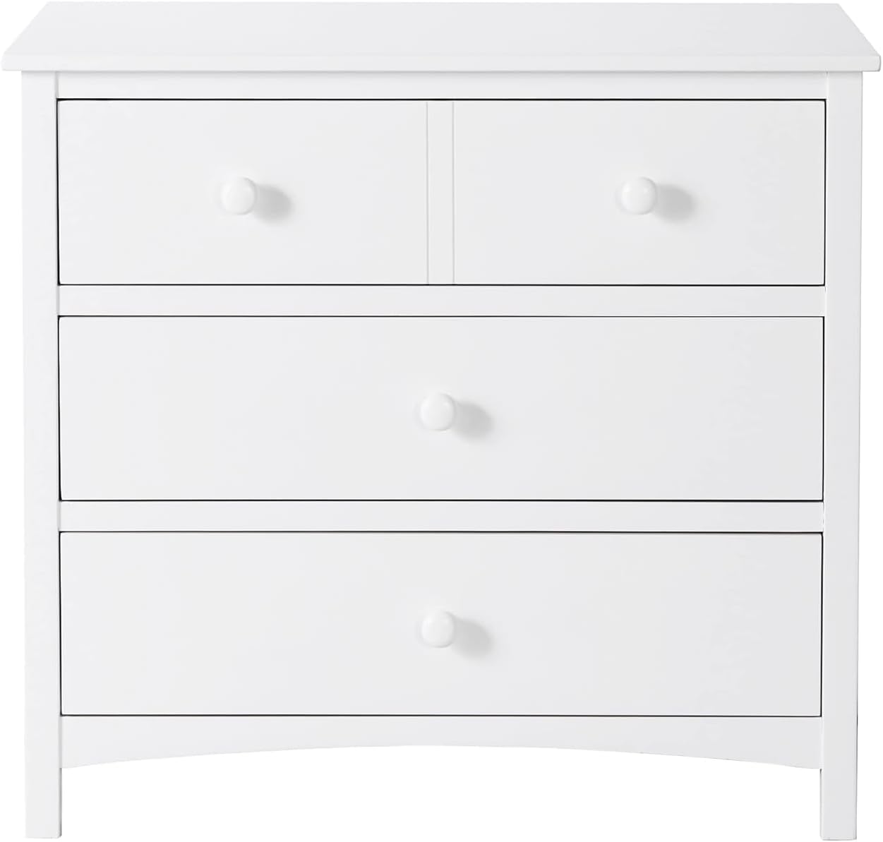 Oxford Baby 2 pc Nursery Set Lazio 4-in-1 Convertible Baby Crib, Snow White, GreenGuard Gold Certified Universal 3-Drawer Dresser, Snow White