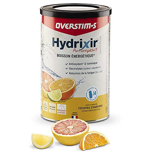 OVERSTIM.s- Hydrixir Antioxidant Drink (600g) - Isotone sportdrank - Hydratatie en prestaties - Natuurlijke smaken - Geen zuurgraad - Geen bewaarmiddelen - Citrus Cocktail smaak