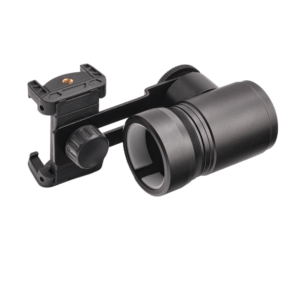 Adaptateur d'appareil photo pour lunette de visée de fusil – Adaptateur de caméra smartphone entièrement en aluminium pour la chasse et l'observation des oiseaux avec deux angles de vue –