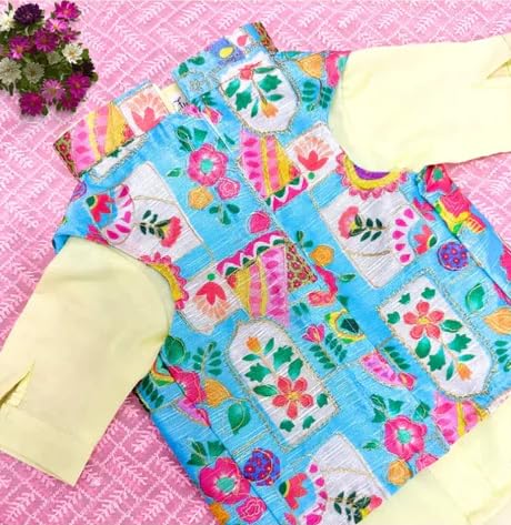 Wrap In Fur Dog Kurta Jacket Set, Dog Wedding Outfit, Dog Festival Outfit, Dog Ethenic Wear, Dog Occasion Wear. (L, Yellow Blue) (B0CS693HX8) Amazon Price History, Amazon Price Tracker