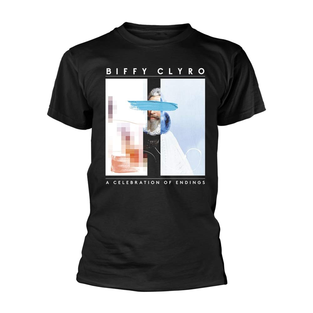 Tee ShackBiffy Clyro A Celebration of Endings Official Tee T-Shirt Mens Unisex (Small) Black