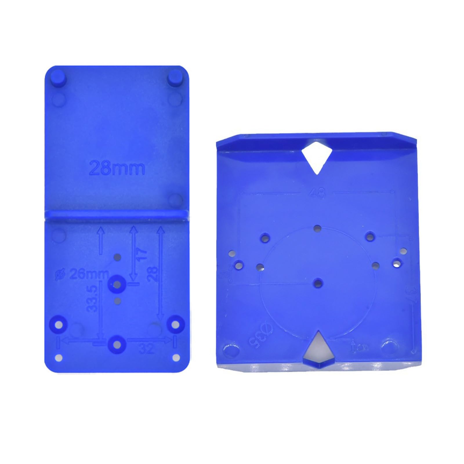Buxuaaaa Multicolor 35 / 40Mm Hinge Hole Drill Guide Templates For Woodworking Cabinets Hinges Hole Locator Furniture Installation